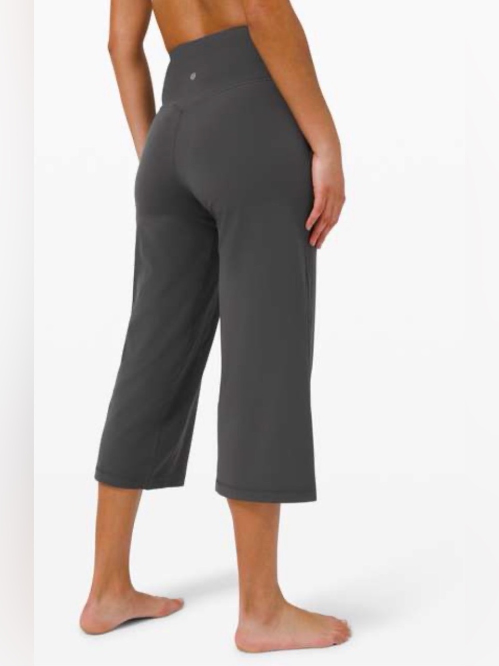 Lululemon align high rise wide leg crop grey size 12